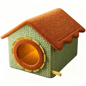 New Autumn Winter Dog Nest Warm Cartoon Animal Nest Semi-closed Pet Nest Detachable Washable Cat Nest Pet Supplies - Product Image 1