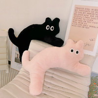 Oreiller en peluche en forme de chat style crème, ours en peluche, jouet en coton, mignon, rose, fleur, canapé, chambre à coucher, coussin, cadeau d'anniversaire