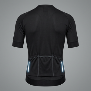 Venta al por mayor de conjunto de ciclismo de dos piezas personalizado, con logo de marca y material de tela elástica en 4 direcciones que absorbe el sudor, para hombres y mujeres. - Product Image 6