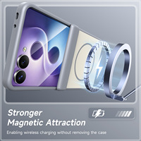 Coque de téléphone rigide anti-chute à charnière magnétique effet mat couleur unie pour Samsung Galaxy Z Flip 8 7 Z Fold 8 Ultra 7
