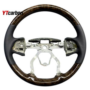 Volante de Cuero y Madera Personalizado de Estilo Vintage YTcarbon para ATS <span class=keywords><strong>CTS</strong></span> ELR V Black Wing, Accesorios Interiores para Automóviles - Product Image 6