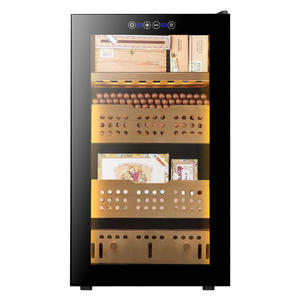 Humidor électrique OEM pour cigares, sans givre, avec ventilateur <span class=keywords><strong>de</strong></span> circulation intérieur, compatible C-Pentane/R600A, 3 tiroirs/étagères en bois <span class=keywords><strong>de</strong></span> cèdre, capacité 95L - Product Image 2