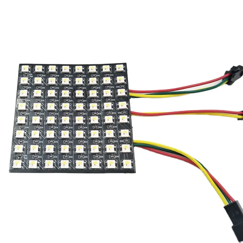 Lampu panel led 8*8 sk6812 /ws2812b pixel RGB tampilan LED tampilan matriks dot