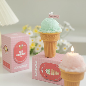Tùy Chỉnh Bán Buôn Dễ Thương Đầy Màu Sắc Kem Thơm Nến Sáng Tạo Hiển thị Cửa Sổ Mục Sinh Nhật Đám Cưới Giáng Sinh Đảng Gust Món Quà - Product Image 4