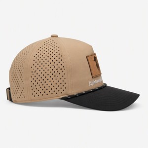 Wholesale Custom Logo Flat Embroidered 5 Panel Sports Caps Canvas Unisex Adjustable Outdoor <b>Waterproof</b> Performance <b>Hat</b> - Product Image 3