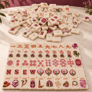 Set di Mahjong Americano di Lusso, 160 Tessere Premium in Acrilico, Motivi Incisi, Spedizione Rapida, Per Ordini all'Ingrosso, Wild Mare - Product Image 3