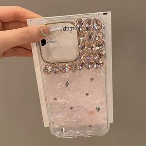 Nuevo diseño de lujo para mujer, decoración personalizada, abalorio 3D de diamantes de imitación para funda de teléfono móvil Bling <span class=keywords><strong>basura</strong></span> para iPhone 16 15 14 13 Pro Max Plus - Product Image 5