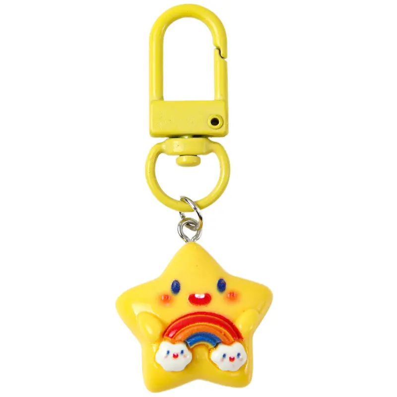 Resin keychain ring cartoon small gift kids personalized keychain wholesale cute key chain for girls charms