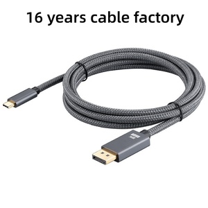Câble DFX 8K Type C vers <span class=keywords><strong>DisplayPort</strong></span> 1,8 m 4K 144 Hz tressé USB C vers DP pour MacBook Surface Moniteur de jeu Projecteur Écran - Product Image 3