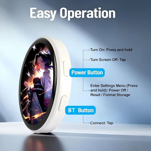 E87 Smart Badge E-Badge, Pin Digital con Pantalla Táctil HD de 1.7 Pulgadas para Fanáticos del Anime, Cosplay, Conciertos, Fotos y GIFs DIY - Product Image 3