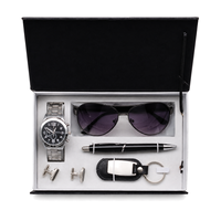 Coffret Cadeau de Luxe pour Homme : Lunettes Aviateur, Montre, Stylo, Boutons de Manchette et Porte-clés – Pack d'Accessoires Intelligents