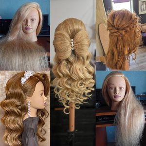 Tête <span class=keywords><strong>de</strong></span> Mannequin <span class=keywords><strong>de</strong></span> coiffeuse professionnelle <span class=keywords><strong>de</strong></span> vente directe d'usine avec cheveux raides pour pratiquer la coupe <span class=keywords><strong>de</strong></span> cheveux - Product Image 6