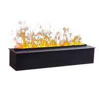 Cheminée électrique Verre approuvé CE de qualité supérieure Vente d'intérieur Feu à led rouge Mur en métal Style d'article Salon Flamme moderne