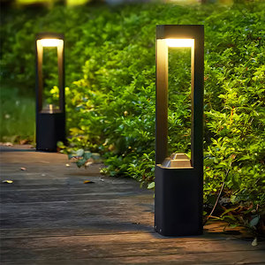 Lampada <span class=keywords><strong>Solare</strong></span> LED Moderna per Esterni, Illuminazione Paesaggistica IP65 Impermeabile in Alluminio, 30cm 60cm per Giardino e Vialetti - Product Image 1