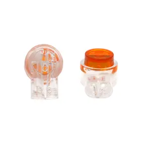 Gel-Filled Orange Clear Button K1 Telephone Wire Connectors