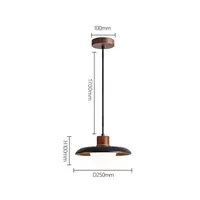 Lampu Gantung LED Gaya Vintage Desain Mewah Retro Black Hole Stone Flying Saucer Gaya Italia untuk Kamar Tidur yang Dapat Disesuaikan