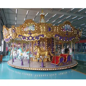 子供のためのメリーゴーラウンド中国24席ラブリーホースキッズライドカルーセルホースカルーセル馬のセンターピース販売