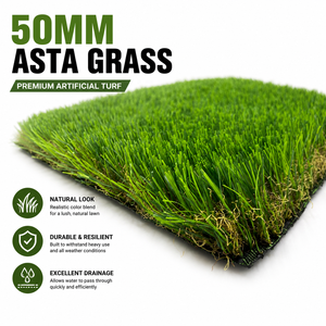 Gazon artificiel paysager de qualité supérieure 50MM, gazon synthétique pour <span class=keywords><strong>jardin</strong></span>, pelouse, aménagement paysager, résistant aux UV - Product Image 2