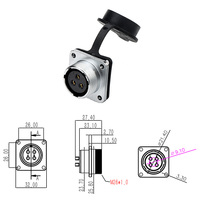 Conector WS24 de envío en 7 días, núcleo macho/hembra 2-19 para soldadura, enchufe de aviación, conector de alimentación, conjunto completo de enchufe y enchufe
