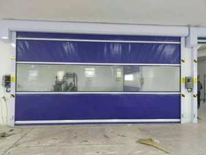 Porte de garage à enroulement rapide <span class=keywords><strong>RENPU</strong></span>, vente en gros, PVC, alliage d'aluminium, antivol, modèle de stockage frigorifique 015, design moderne de Qingdao, enroulable - Product Image 1