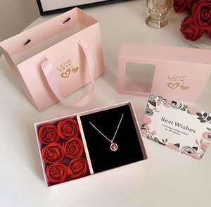 Set de Regalo Romántico de Alta Calidad para Boda, Caja de Regalo con Rosas y Collar, Recuerdos para Invitados del Día de la Boda, Hochzeitsgeschenke - Product Image 6