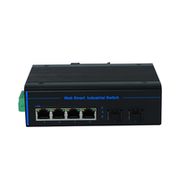 Switch Ethernet Industri Manajemen WEB 2 Slot SFP dengan 4 Port RJ45 DIN 35 Rail L2 Gigabit Managed Network Switch