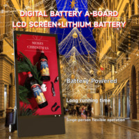 Kiosco Publicitario Portátil con Pantalla LCD de 43 Pulgadas, Resistente al Agua, con Batería y 2500 Nits de Brillo para Salas de Exposiciones
