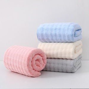 EcoFriendly ChildProof Solid Color <b>Microfiber</b> Bath <b>Towel</b> Set Quick-Dry Soft WaterAbsorbing Knitted Home Use - Product Image 5