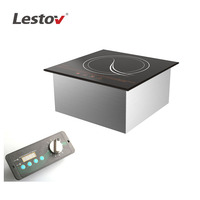 Table de cuisson à induction commerciale intégrée Lestov pour chauffe-plats de restaurant buffet