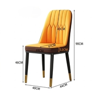 Ensemble de table à manger rectangulaire en pierre frittée, plateau en pierre de 12 mm, structure en acier au carbone, chaises en cuir souple, meubles de salle à manger pour la maison et l'appartement