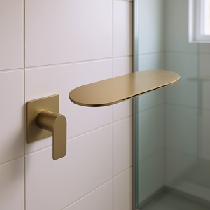 Grifo de Baño de Cascada de un Solo Grifo para Montaje en Pared, Latón Cepillado, Diseño Moderno para Ducha - Product Image 2