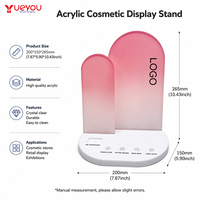 Présentoir de Comptoir Esthétique Moderne Écologique pour Salon de Beauté, Organisateur LED en Acrylique Poli pour Maquillage et Cils, Personnalisable