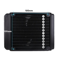 Ventilateur de refroidissement 12 cm 12 V/24 V haute vitesse 120 mm en aluminium pour refroidissement par eau