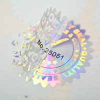Étiquettes holographiques 3d personnalisées avec numéros de série, étiquettes d'emballage de produit anti-contrefaçon, autocollants holographiques QR Code