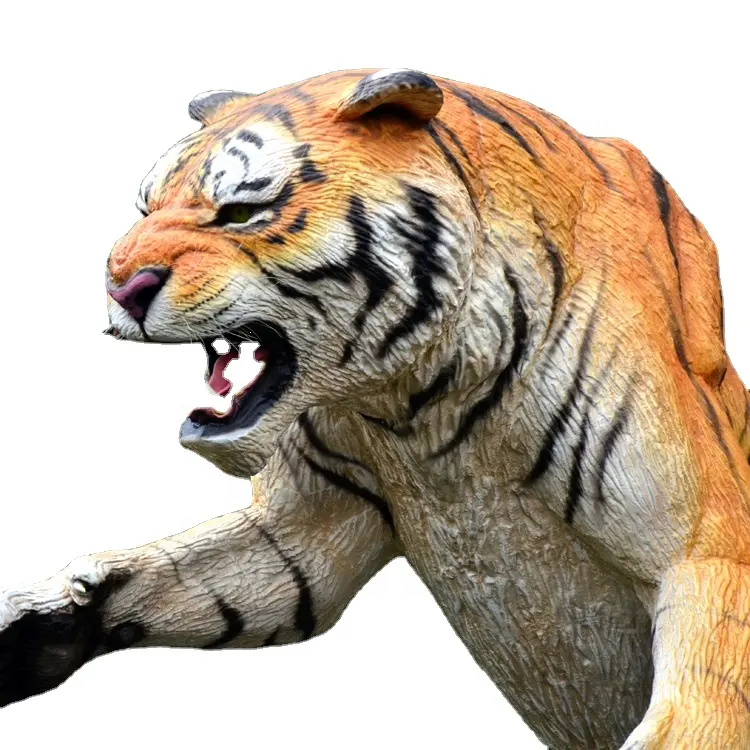 Bluelizabetard Model Harimau Realistis 3D Binatang Animatronik Simulasi Taman Petualangan Luar Ruangan Zigong Obral Besar