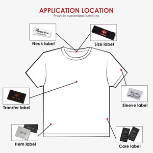 Bán Buôn Hàng May Mặc Tư Nhân Thương Hiệu Logo Satin Dệt In Ấn T Áo Sơ Mi May Tên Sắt Bông Vải Nhãn Quần Áo Tag Và Nhãn - Product Image 3