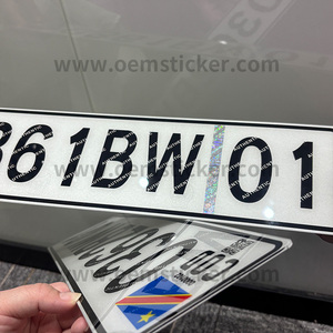 Placa de Matrícula Personalizada de la República Democrática del Congo, Diseño Moderno con Banda Holográfica - Product Image 4