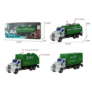 Kết hợp khác nhau cao mô phỏng xe tải Diecast xe đồ chơi 1/48 kéo trở lại xe vệ sinh đô thị Xe Xe tải cho trẻ em