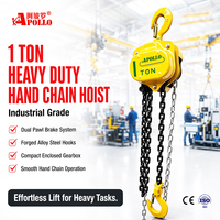 Palans à chaîne manuels de 1 tonne, portée de levage de 2,5 m, chaîne de charge G80, certifiés CE, pour travaux de construction