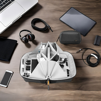 Ouvert câble organisateur sac fermeture à glissière à la mode géométrique voyage électronique accessoires Gadgets organisateur