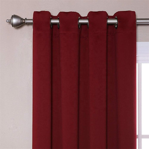 Design semplice camera d'albergo fantasia <span class=keywords><strong>bordeaux</strong></span> moderno <span class=keywords><strong>tende</strong></span> oscuranti rosse - Product Image 2