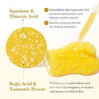 Sérum OEM éclaircissant, hydratant, raffermissant, liftant et réparateur de barrière cutanée à l'acide kojique, au curcuma, à l'acide hyaluronique, au niacinamide et à la vitamine E, 30 ml