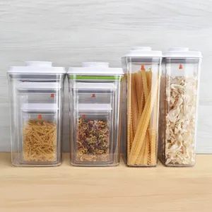 Clear Plastic Opslag Pantry Pasta Droog Voedsel Melkpoeder Houden Plastic Container Voor Keuken Opslag