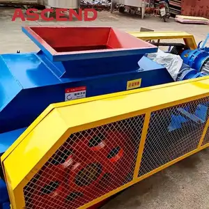 Roller Crusher Smooth Teeth Double 2 Roller Crusher For Concrete Clay Feldsapr Crushing Working Plant