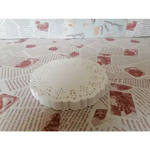白色蕾丝圆纸垫一次性防油垫蛋糕包装垫婚礼餐具餐垫