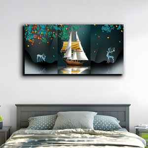 La migliore vendita di pittura astratta stampa di paesaggio marino pittura su <span class=keywords><strong>tela</strong></span> per la decorazione domestica - Product Image 3