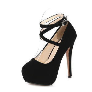 Piattaforme a spillo da <span class=keywords><strong>donna</strong></span> Sexy con <span class=keywords><strong>tacco</strong></span> alto eleganti décolleté con cinturino incrociato <span class=keywords><strong>scarpe</strong></span> con <span class=keywords><strong>tacco</strong></span> <span class=keywords><strong>medio</strong></span> estivo Plus Size Tacones Mujer per le donne - Product Image 6