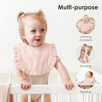 Bavoirs pour bébé en mousseline certifiés OEKO, personnalisés, 6 couches, doux, absorbants, 100% coton, antibactériens, lavables