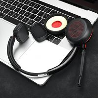 Coussinets d'oreille de remplacement en cuir protéiné pour casque Plantronics Savi 8400 8410 8420, coussinets confortables en mousse à mémoire de forme