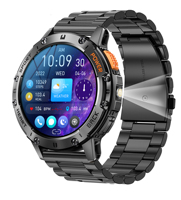 Fournisseur d'usine de montres intelligentes K65 personnalisées OEM ODM, écran AMOLED de 1,43 pouce, batterie de 530 mAh, montre intelligente sportive robuste et étanche pour hommes